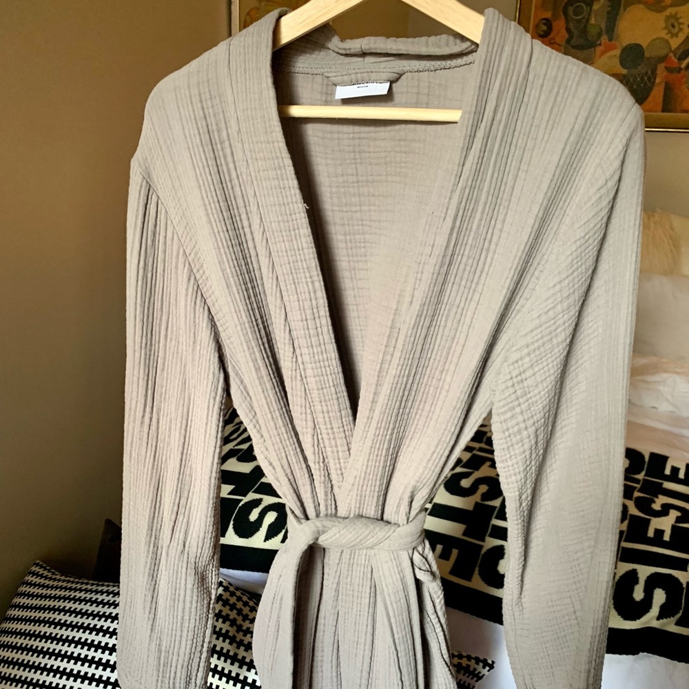 PARACHUTE cloud cotton robe gray